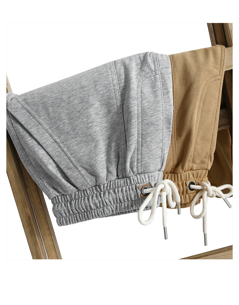 登爵男装 2023夏季新款重磅纯色毛圈卫裤男简约休闲五分裤中