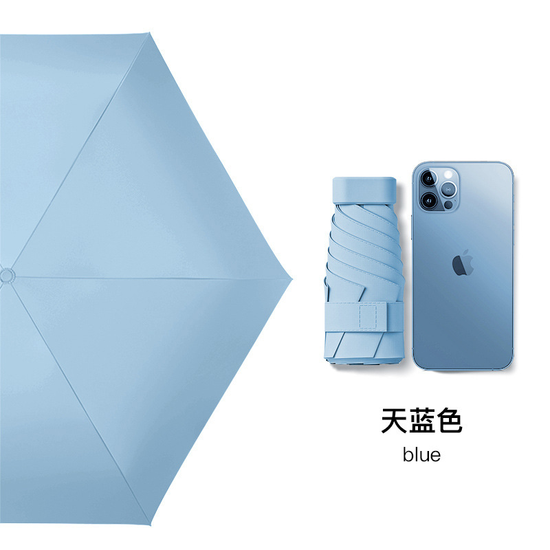パラソル、紫外線防止、女性用晴雨兼用ミニコンパクトポータブルポケット傘、超軽量日焼け止め 50% off フラット傘|undefined