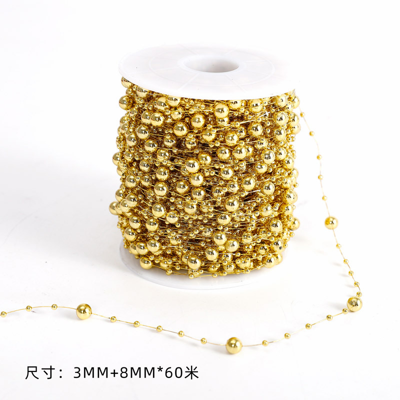 Floristería accesorios de cadena de perlas flor regalo embalaje ramo forma multi-especificación flor embalaje al por mayor
