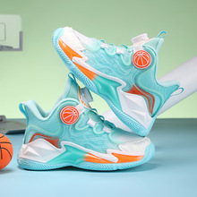 儿童篮球鞋男童鞋子秋季新款网面透气旋转扣跑步运动鞋减震网鞋潮