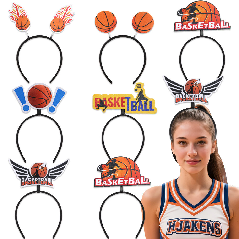 Diadema de baloncesto de Amazon, decoración del juego de la Copa del mundo de baloncesto de la NBA, diadema de letras, fanáticos, vítores, sombreros