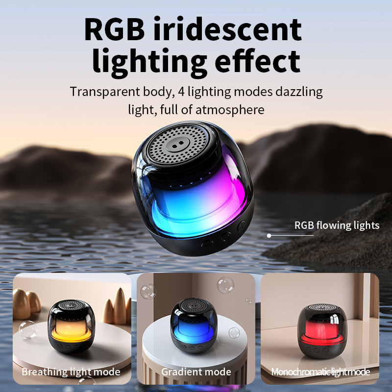 Transfronterizo M88 Dedo punta giroscopio Bluetooth altavoz portátil tarjeta de enchufe RGB atmósfera luz giroscopio pequeño sonido subwoofer
