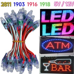 LEDフルカラー露出灯穿孔画素灯列幻彩看板発光字パンチングランプ列断点継続伝2811