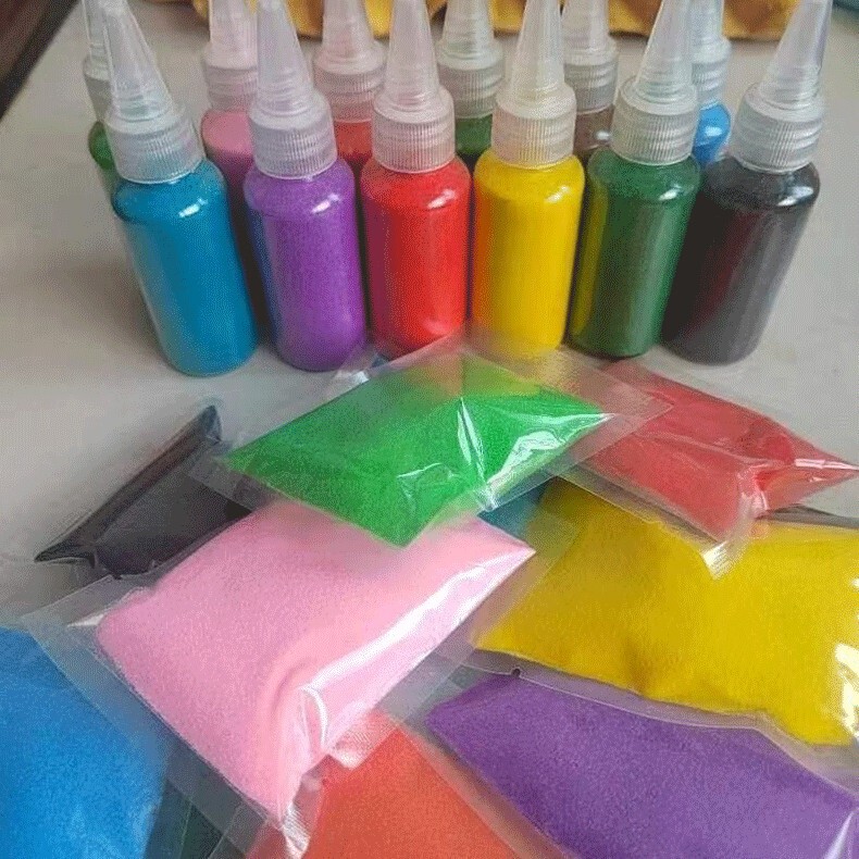 72 Color Sand Children's Sand Painting Color Sand Cloisonne Enamel Color Sand Cloisonne Color Sand DIY Sand Painting Bottled Color Sand