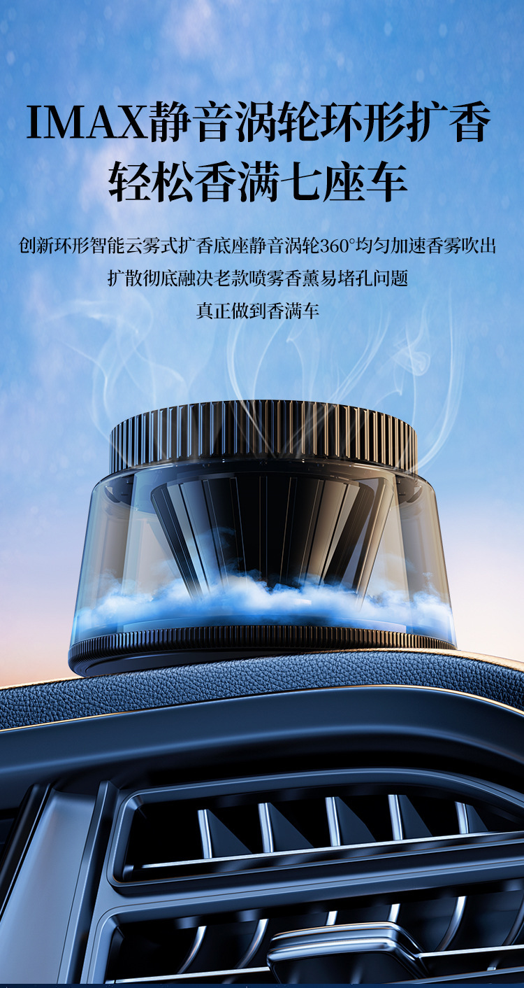 Cloud Mist Car Fragrance Luxury New Model Long-Lasting Scent Men's Car Perfume High-End Automatic Spray