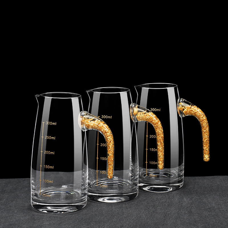 300ml copas de vino de vidrio de lámina de oro grande copas de vino de oro copas de copas de vino conjunto de copas de vino caseras pequeñas