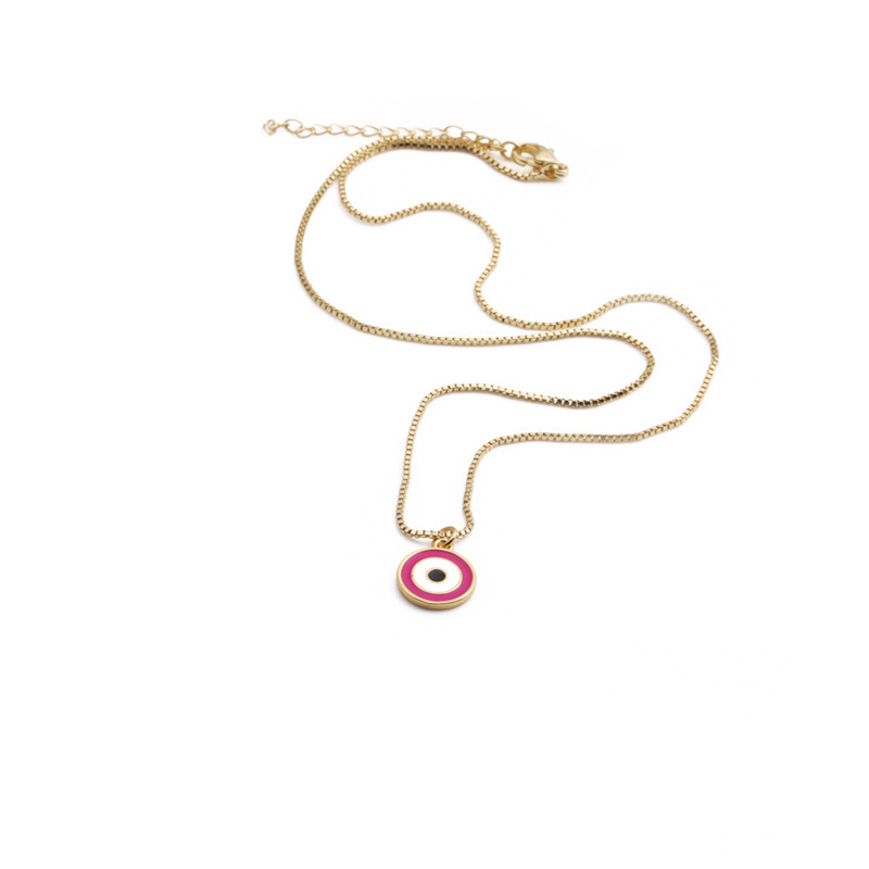 Cross-Border Independent Station Jewelry New Copper Dripping Oil Multi-Color Fashion Devilu0027s Eye