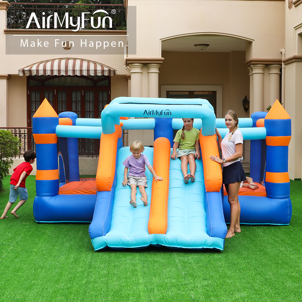 AMF inflatable castillo infantil inflatable casero cama trampolín interior y exterior castillo infantil casero inflatable tobogan