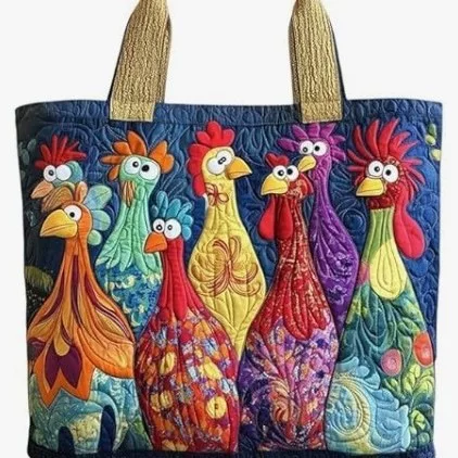 2026 Cross-Border Independent Site Amazon New Handbag Digital Printed Tote Bag Fashionable Quilted Tote Bag