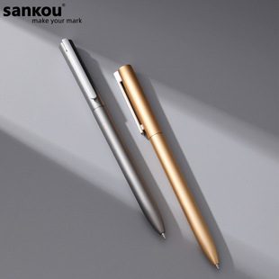 Three-port Metal Signature Pen Engraving Private Rotating Gel Pen Metal Pen Heavy Feel Ink Engraving Enterprise Logo