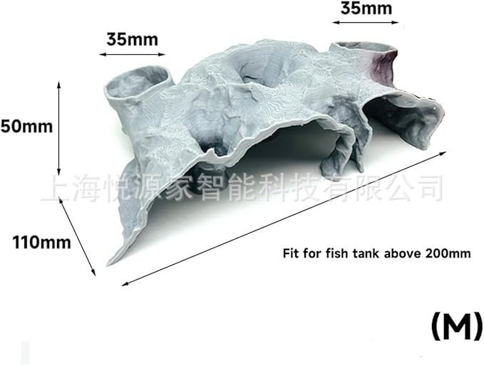跨境新品 Aquarium Decor 水族馆装饰砾石隧道洞穴自然曲线摆件|undefined
