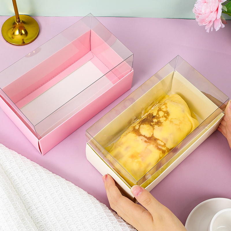 马卡龙包装盒雪媚娘蛋糕盒 三明治包装盒 透明蛋糕卷盒西点打包盒