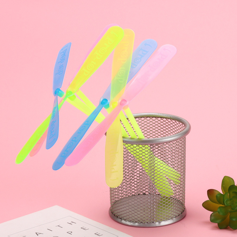 Hand-milled non-glowing bamboo helicopter double-leaf flying fairy plastic helicopter, retro classic, factory wholesale