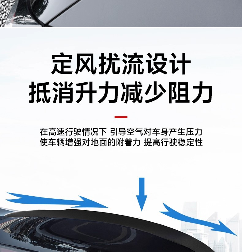 Suitable for Tesla Modely/3 Rear Wing Dry Carbon Fiber High-Performance Sports Version Surround Modification Decorative Accessories