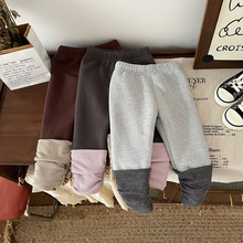 【现货】DK241203儿童加绒加厚打底裤2025秋冬女童一体绒打底裤