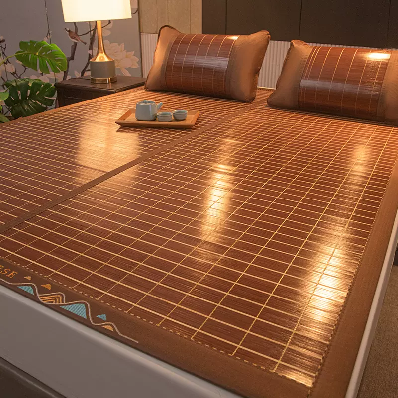 凉席竹席夏天2025新款冰丝席冬夏两用天然双面席子可折叠宿舍草席