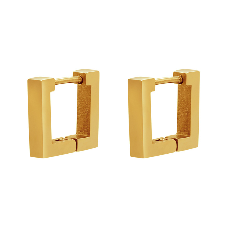 Fashion Geometric 304 Stainless Steel 18K Gold Plated Earrings display picture 4