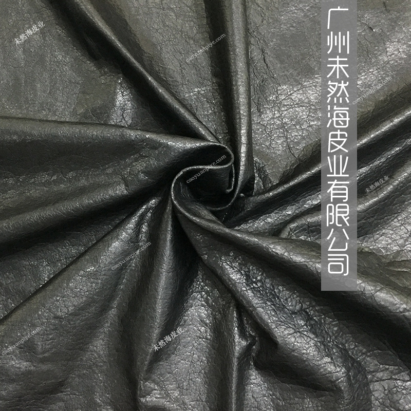 黑色植鞣油蜡水染服装头层牛皮巴黎爱家风格