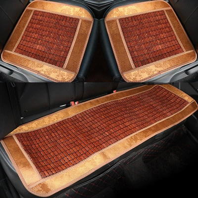 Mat Cooling Seat Cushion Breathable Mahjong – Cool pad - brown-wide-edge-bamboo-three-piece-set