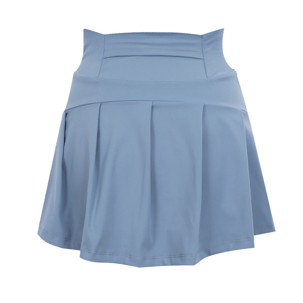 Falda de tenis de nailon estilo Lulu, de alta elasticidad, de seda helada, fina, transpirable, antiexposición, para yoga y deportes, para mujer.