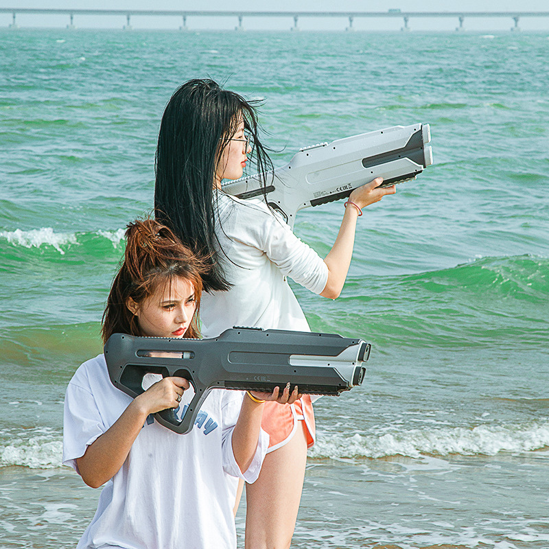 Buffalo pistola de agua eléctrica pelo continuo de gran capacidad de absorción de agua automática de alta presión pistola de agua para adultos grandes juguetes de agua para niños