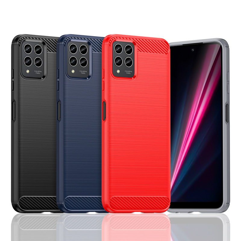 Suitable for T-Mobile Revvl6Pro Mobile Phone Case Revvl6Pro 5g Brushed Carbon Fiber Mobile Phone Protective Cover Suitable for T-Mobile Revvl6Pro Mobile Phone Case Revvl6Pro 5g Brushed Carbon Fiber Mobile Phone Protective Cover