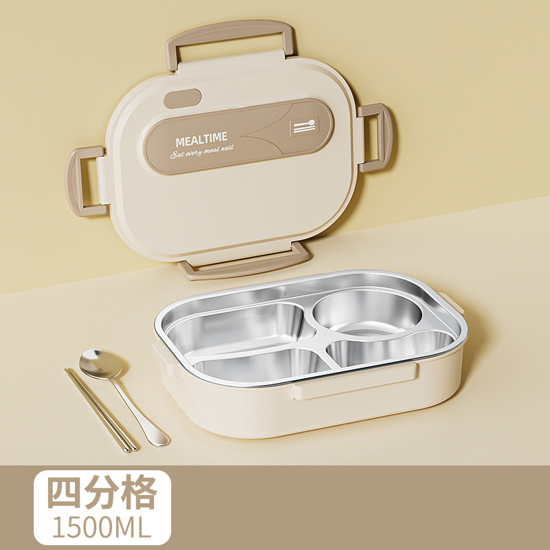 Caja de almuerzo de aislamiento térmico 316 de acero inoxidable para trabajadores de oficina estudiantes pueden cocinar platos de microondas para arroz divididos en cajas de almuerzo