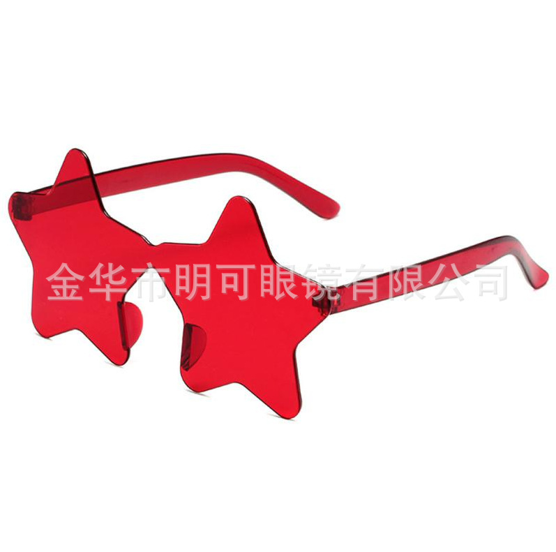 Gafas de Sol Sin Marco con Forma de Estrella de Plástico ABS para Fiestas