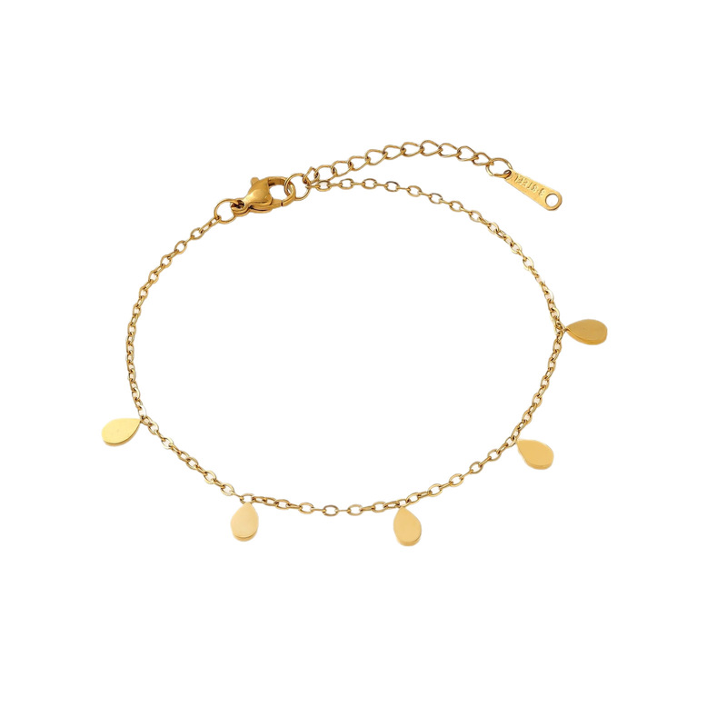 クロスボーダー非退色ラブスタームーンチタン鋼ブレスレット女性のための 18 K ゴールドファッションシンプルなインスタイルハンドジュエリー|undefined