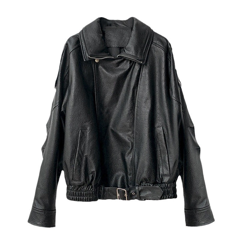 Sheepskin Leather Jacket for Women, Oversized Sheep Leg Sleeve Vintage Jacket, Loose Fit Sheepskin Biker Coat 2026 Sheepskin Leather Jacket for Women, Oversized Sheep Leg Sleeve Vintage Jacket, Loose Fit Sheepskin Biker Coat 2026