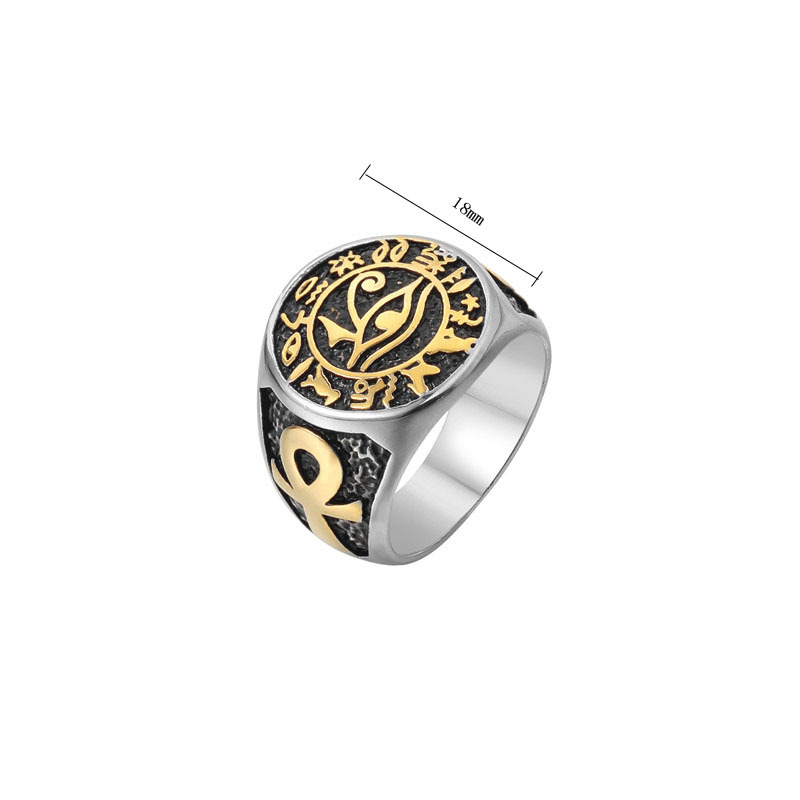 23g Weight Rings Classification 13, 7, 9 Ring Size Retro Devil's Eye Titanium Steel Unisex Rings