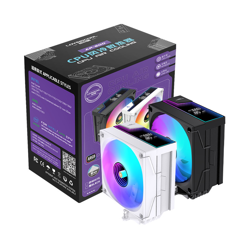 LOVINGCOOL六铜管cpu散热器ARGB12cm4热管散热器AMD风冷散热器|undefined