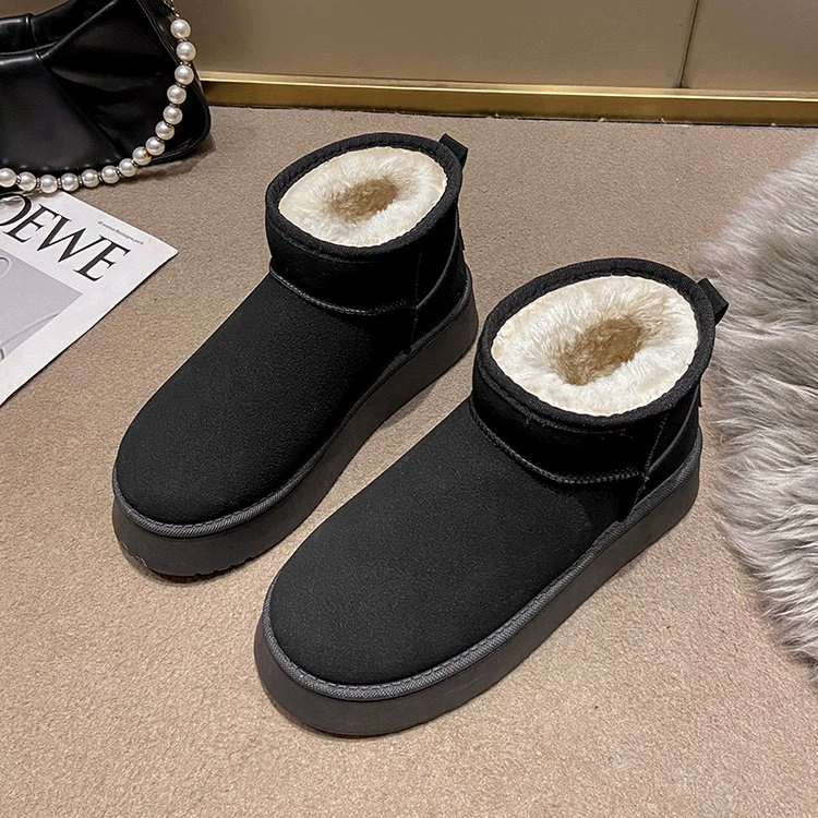 Winter Platform Boots, Warm Plush Lining, Non-Slip Sole, Plus-Size Friendly (2–8 EU Sizes)