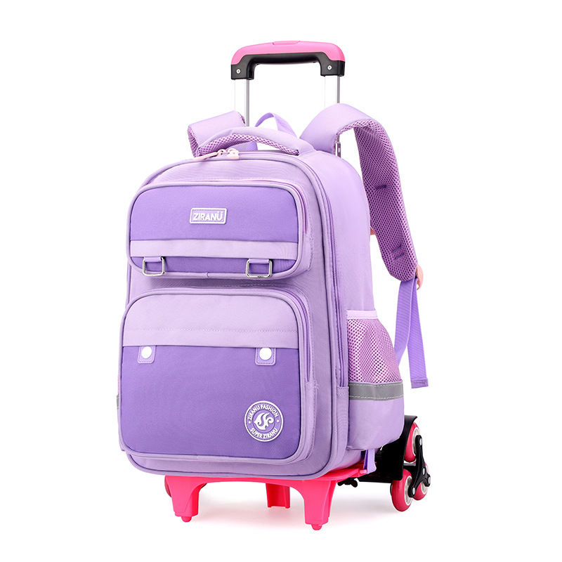 Pescado natural nuevo tirón mochila al por mayor escaleras mochila de estudiantes 3 - 6 grados antidesgaste