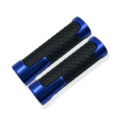 Modified cross-country motorcycle CNC hand handle rubber throttle turn handle oiler handle sleeve handle universal parts (Motorcycle Handle Cover) - blue