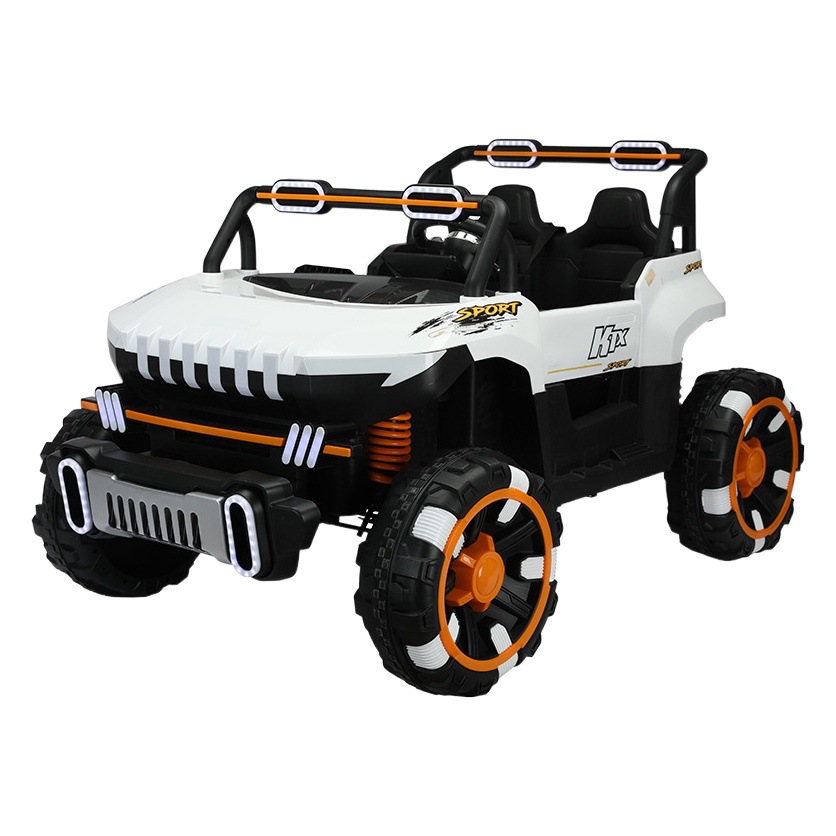 Coche eléctrico para niños de cuatro ruedas coche todoterreno coche de juguete de control remoto puede sentarse niños masculinos y femeninos 1-10 años cochecito de bebé