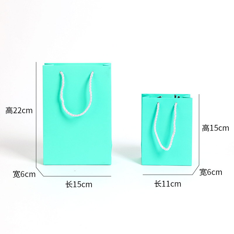 Bolsa de Regalo Pequeña de Color Sólido, Bolsa de Papel Simple para Joyería, Bolsa de Embalaje para Collares y Anillos, Venta al por Mayor