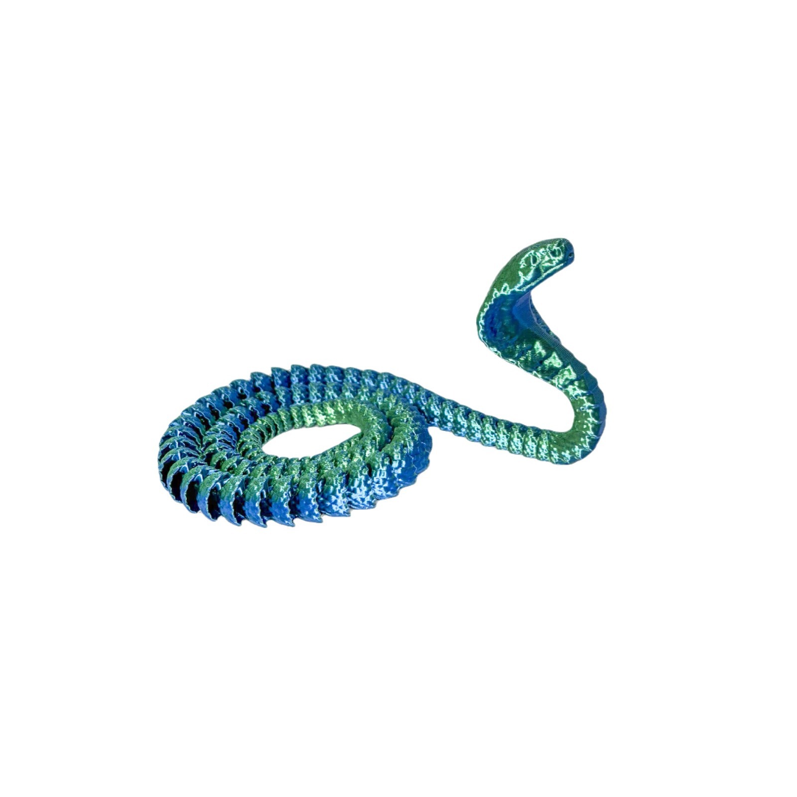 Cobra impresa en 3D transfronteriza, nudillo de oscilación libre, cobra, serpiente real, forma de celebridad de Internet, serpiente de juguete divertida