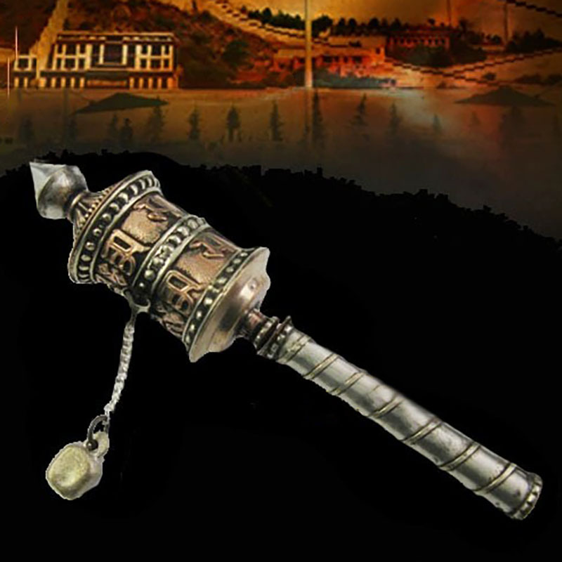 手工金轮手摇金桶藏式转金便携式小巧精致纯铜藏传|ms