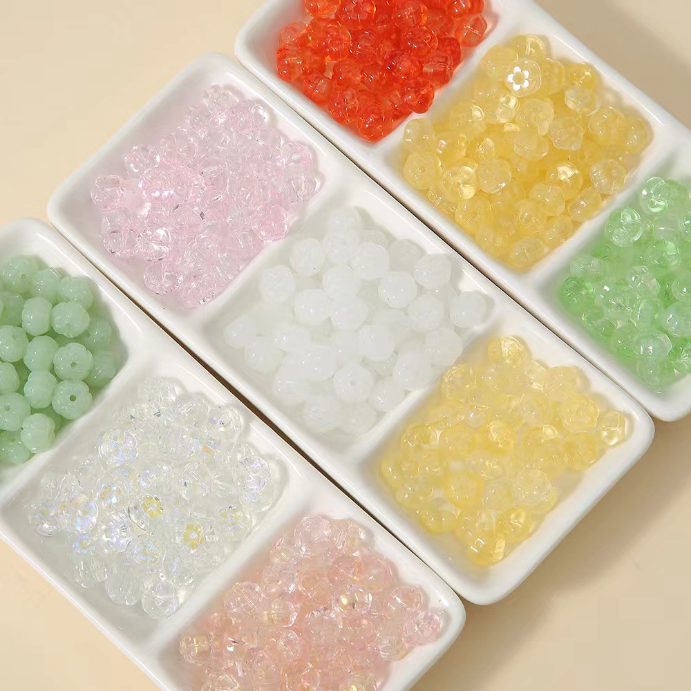 6 × 10mm pumpkin beads new glass beads glass scattered beads new chinese style bracelet necklace accessories