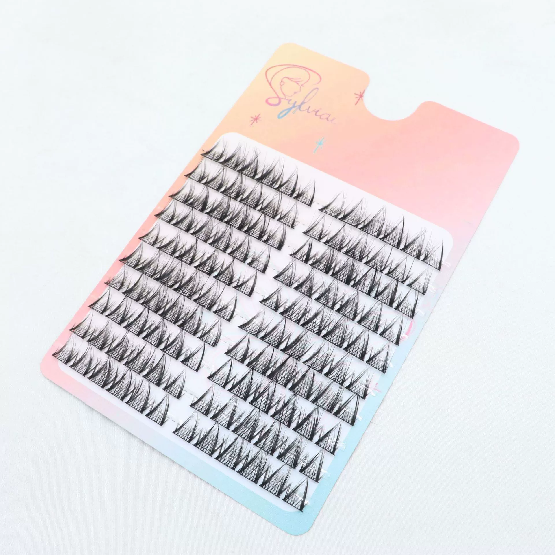 Self-adhesive curling capacious false eyelashes