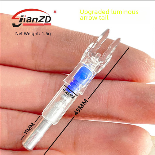 LED Lighted Arrow Tail with Switch Bow and Arrow String Automatic Lighting Arrow Tail 6.2 Carbon Shaft Mixed Carbon Arrow Universal 