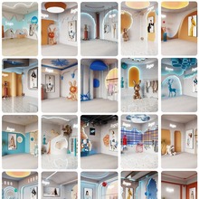 直播间背景墙壁纸磁力抖音淘宝网红主播感壁布3d立体磁吸墙布