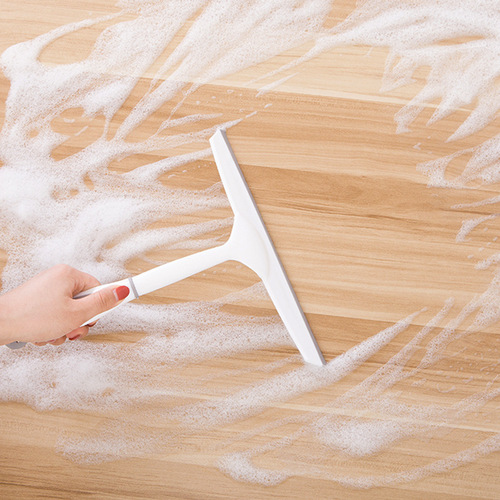 Soft glue glass wiper, multi-purpose anti-slip handle glass scraper, hanging window tile cleaning scraper