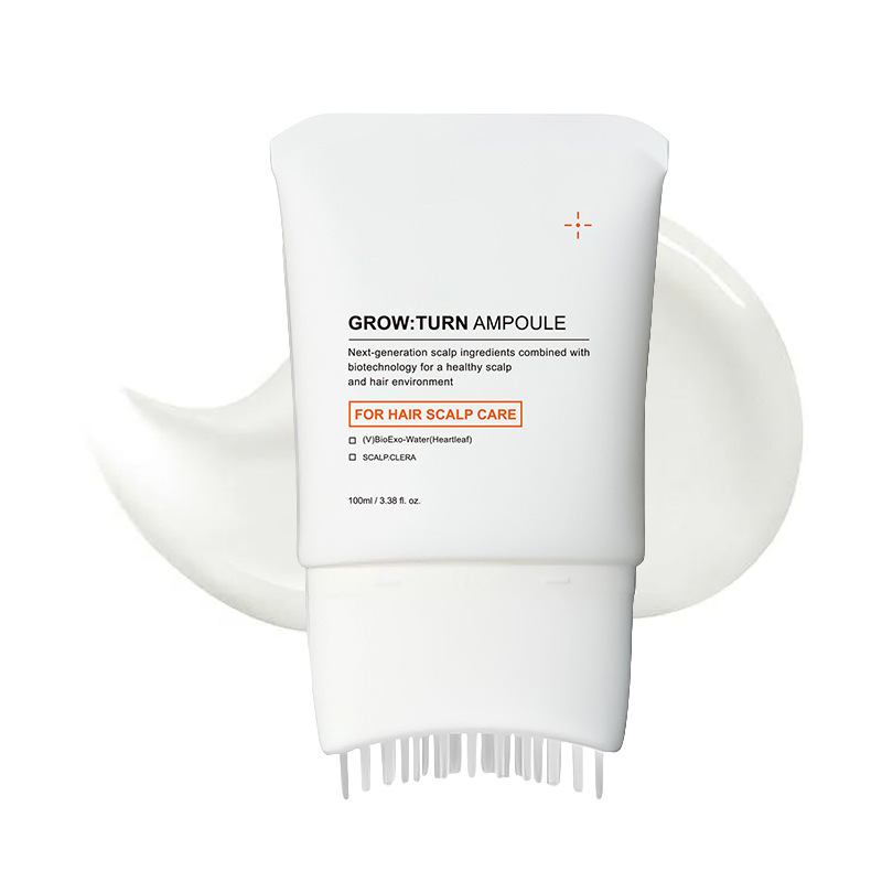 Cross-Border In-Stock Hair Growth Serum Hair Growth Essence with Built-In Brush Head for Massaging and Thickening Hair