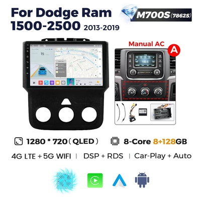 DVD Navigation, For Dodge Ram - manual-air-conditioner-m700s-8128-eight-core-all-netcom