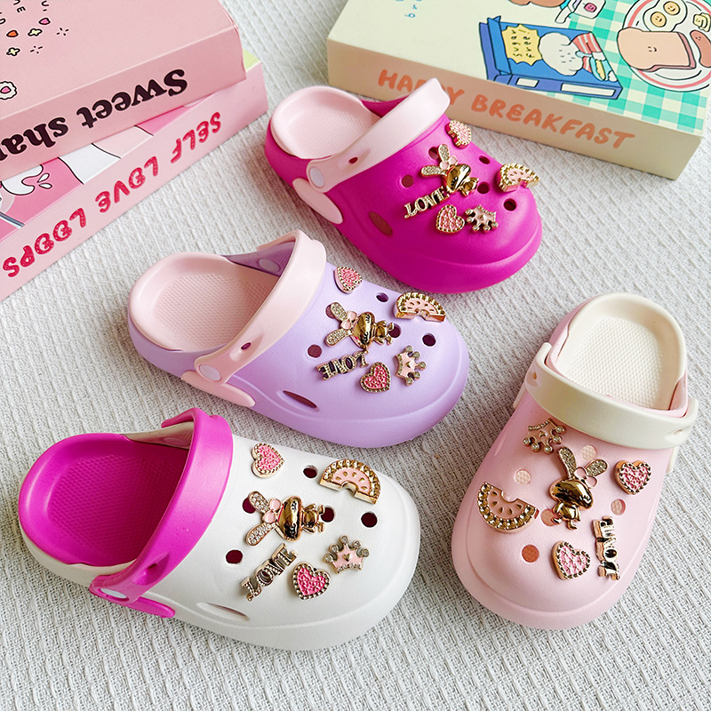 Children's Cave Shoes Summer New Cute Cartoon Starfish Boys and Girls Kids Baby Outer Wear Color-matching Baotou Sandals