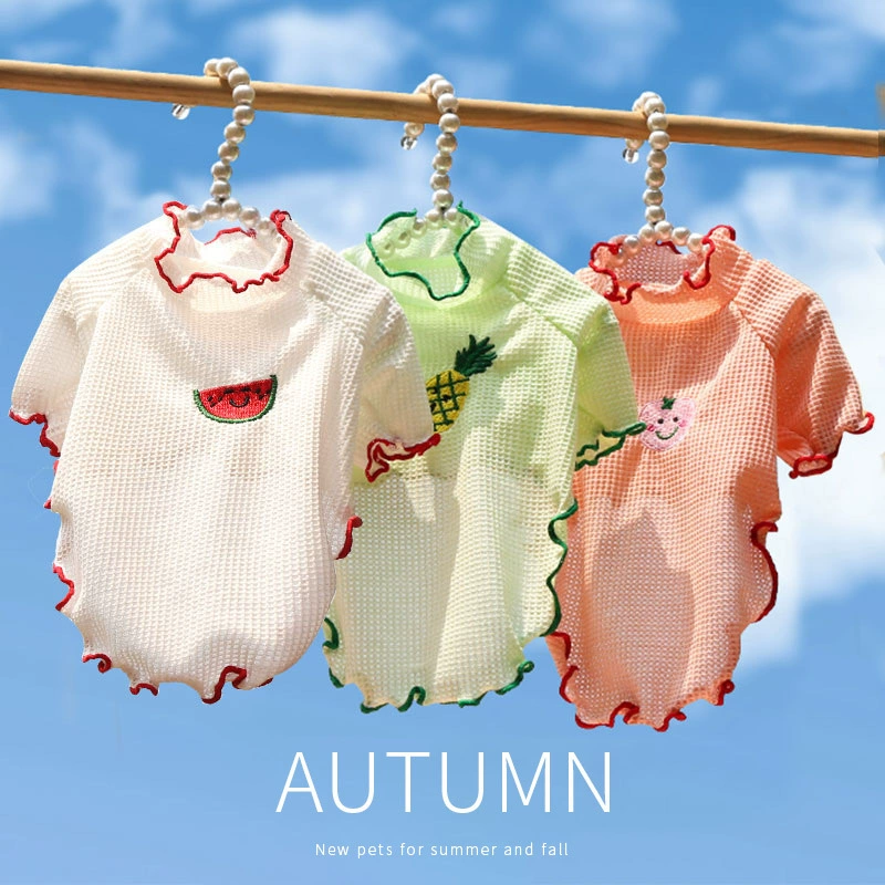 Весенне-летняя одежда для собак и кошек, базовые футболки, осенняя одежда для животных на двух лапах, одежда для тедди, бишонов, панд, домашняя одежда для собак, товары для животных, одежда.