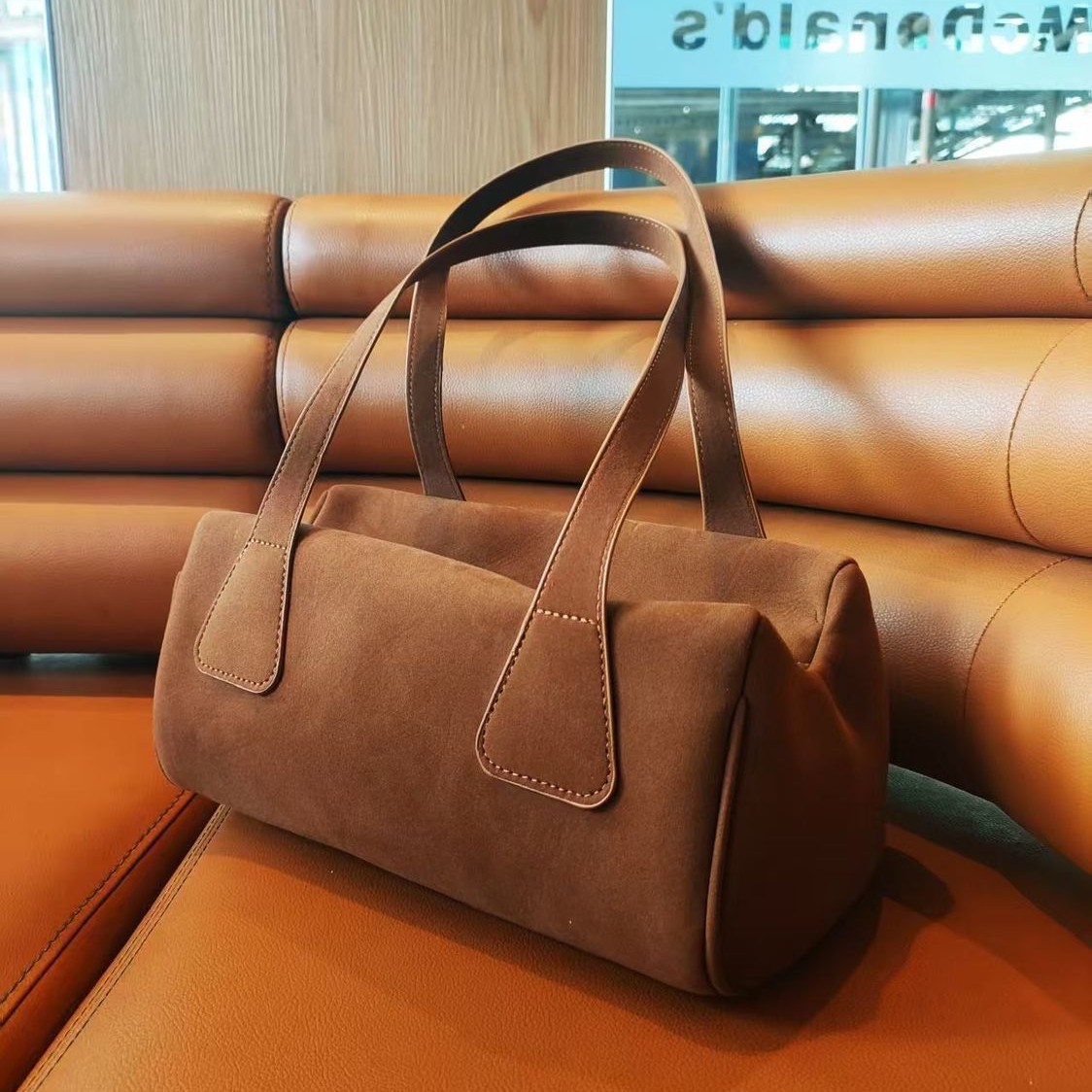 Korean Style Ins Autumn/Winter Suede Underarm Bag Retro Faux Suede Matte Shoulder Bag Simple Casual Baguette Bag For Women