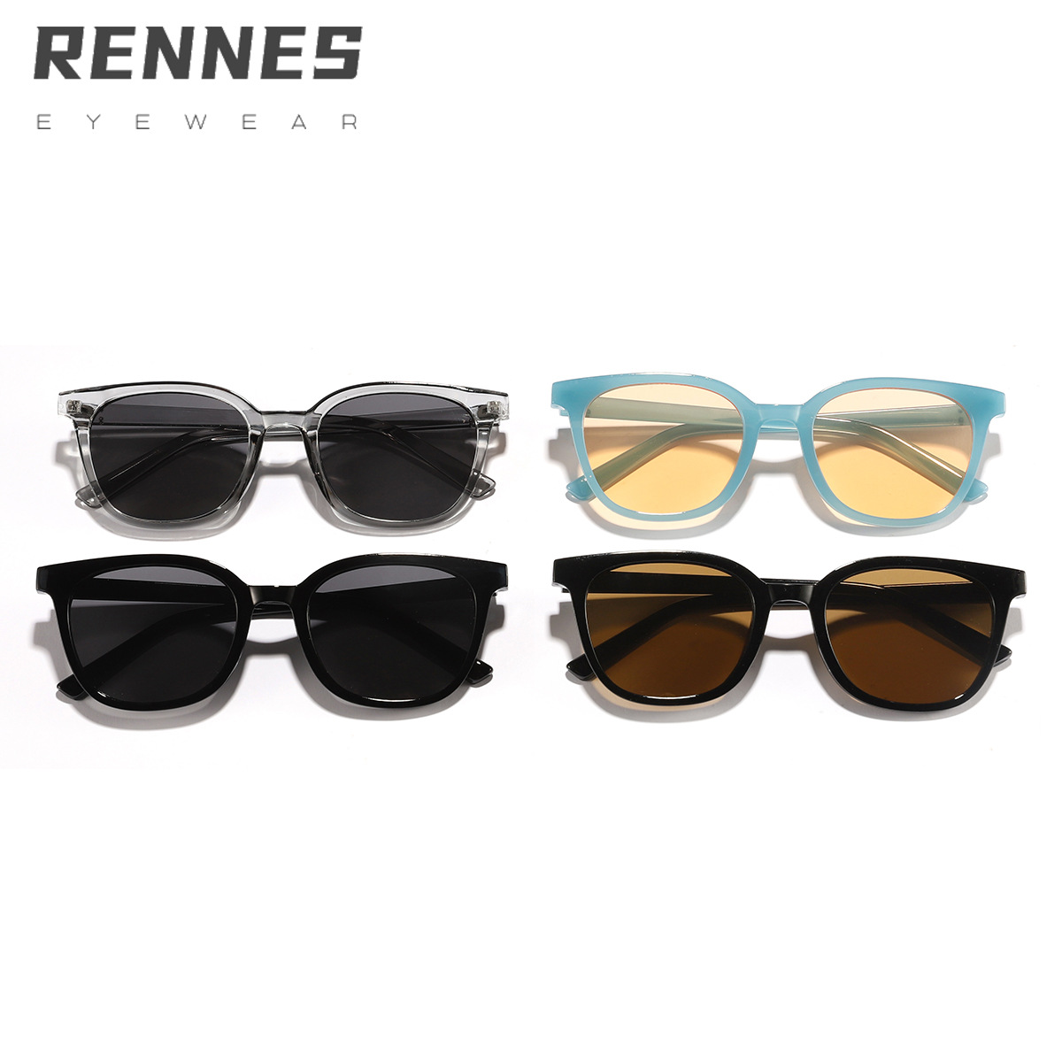 Versión japonesa coreana del clásico marco que muestra la cara, pequeña sombrilla al aire libre, gafas de sol, gafas de sol de protección solar, fotografía callejera de moda, gafas de sol esenciales